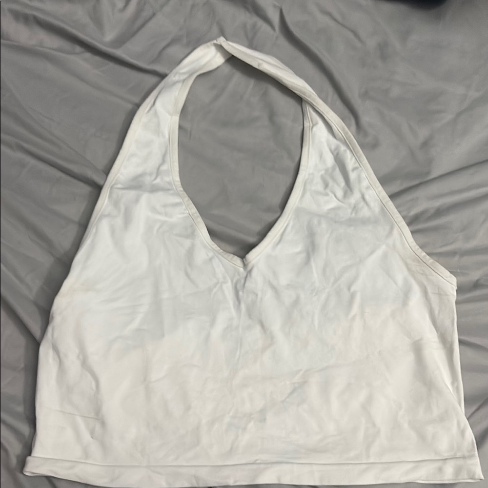 PacSun White Halter Tank Top